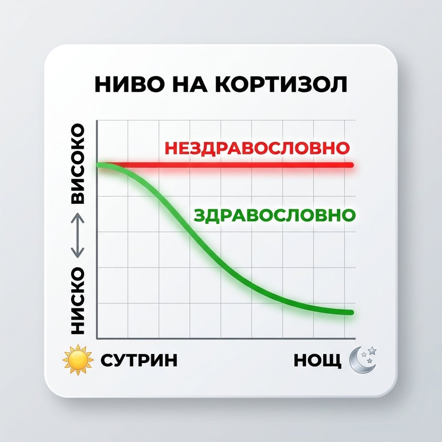 Ниво на кортизол през деня